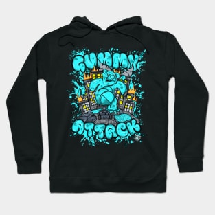 Attack of the Gummybear Blue Hoodie